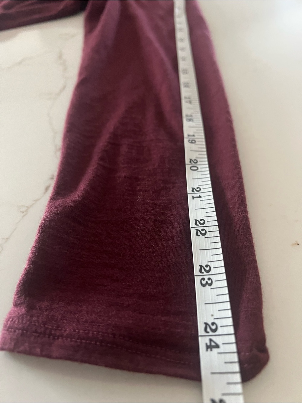 Segments 100% Merino Wool Long Sleeve Base Layer Tee Burgundy XL - Picture 9 of 9